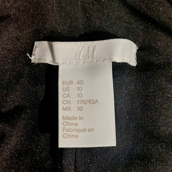 H&M black lace long-sleeved deep V sheath dress, 10, NWOT - Picture 5 of 7